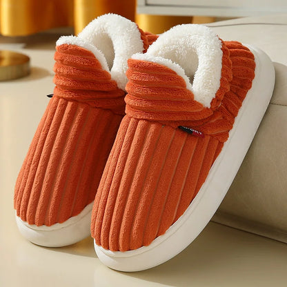 New Fur Slippers for Women Men Winter Furry Fashion Warm Ankles Plush Cozy Slides for Home Indoor Soft Sole Cotton Shoes